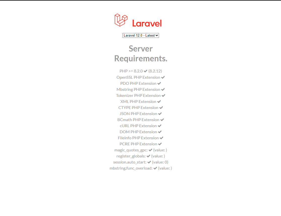 Requirement Laravel
